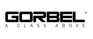 Black Gorbel logo distributed by CraneWerks, Inc. in Morristown, IN