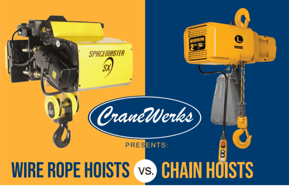 CraneWerks presents: Wire Rope Hoists vs. Chain Hoists