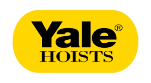Yale Hoists yellow logo with black background distributed by CraneWerks, Inc.