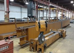 Overhead crane rehabbed by CraneWerks for Service Crane Company's steel processing customer