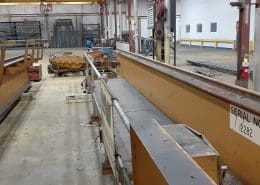 Overhead crane rehabbed by CraneWerks for Service Crane Company's steel processing customer