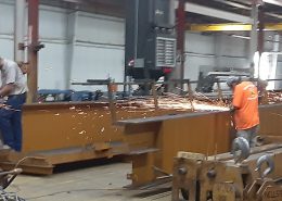 Overhead crane rehabbed by CraneWerks for Service Crane Company's steel processing customer