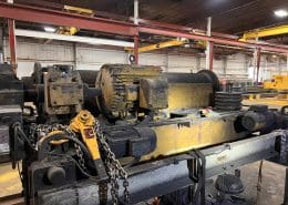 Overhead crane rehabbed by CraneWerks for Service Crane Company's steel processing customer