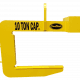 Safety yellow 10 ton capacity below-the-hook coil lifter by CraneWerks