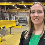 Ashley Larochelle, President of CraneWerks, overhead bridge crane manufacturer in Morristown, IN