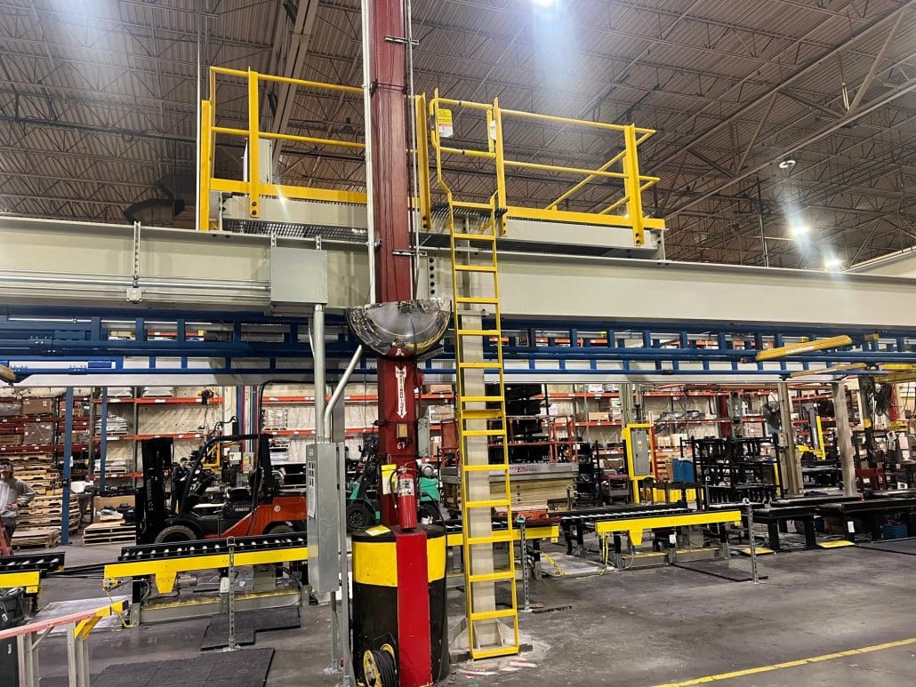 Superstructure Gorbel system designed and installed in a co-operative project between Harriman Material Handling and CraneWerks