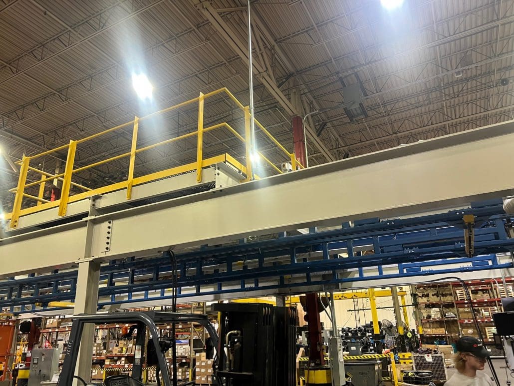Superstructure Gorbel system designed and installed in a co-operative project between Harriman Material Handling and CraneWerks