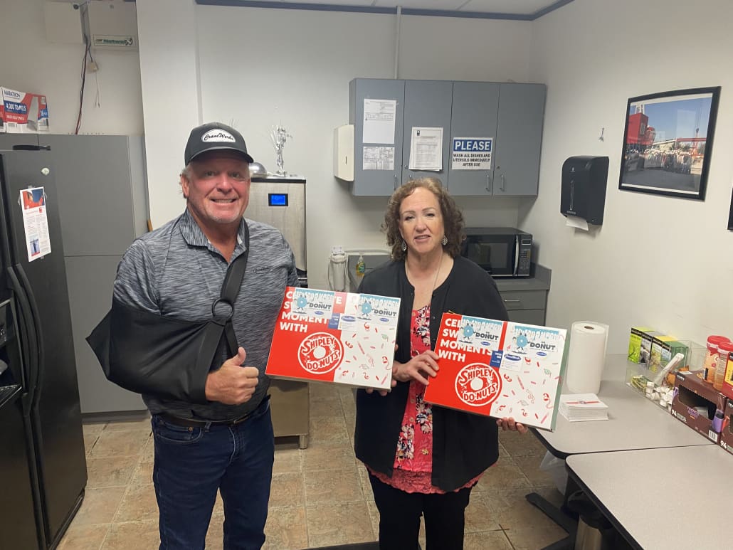 Stephen Gunn honoring National Donut Day with a CraneWerks dealer