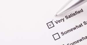 Checked mark, "Very Satisfied," from bulleted satisfaction list for CraneWerks, Inc.