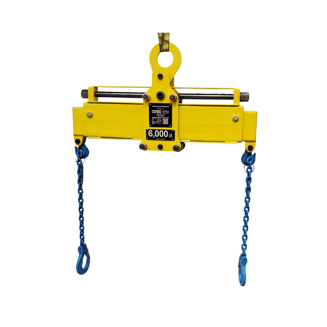 Custom Lifting Beam Safety Yellow 6,00 lb capacity custom lifting beam from CraneWerks