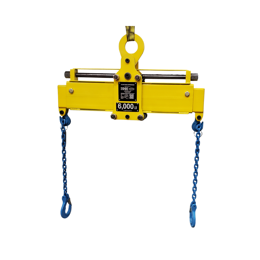 Safety Yellow 6,00 lb capacity custom lifting beam from CraneWerks