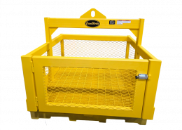 Safety Yellow Material Lifting Basket by CraneWerks