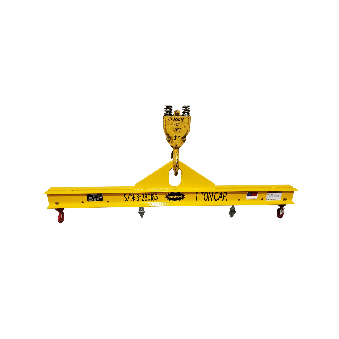 Standard Lifting Beam Safety Yellow Standard Lifting Beam from CraneWerks