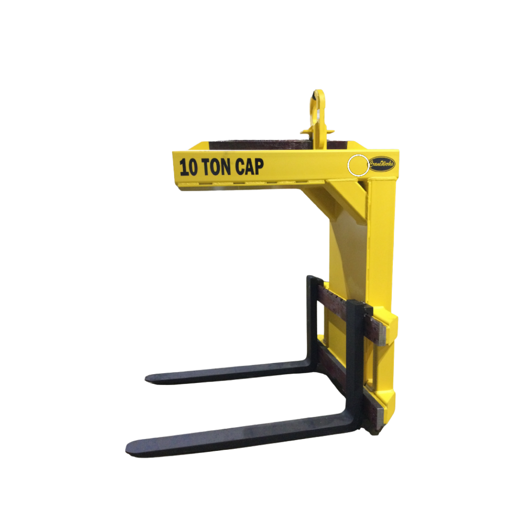 Safety Yellow and Black 10 ton capacity pallet lifter work attachment